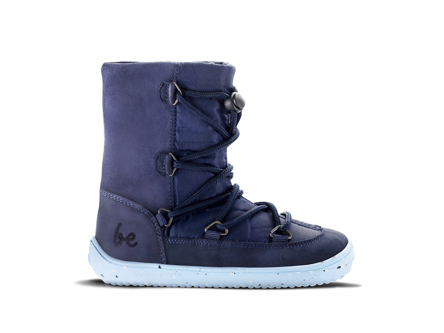 Dziecięce buty zimowe barefoot Be Lenka Snowfox Kids 2.0 - Dark & Light Blue