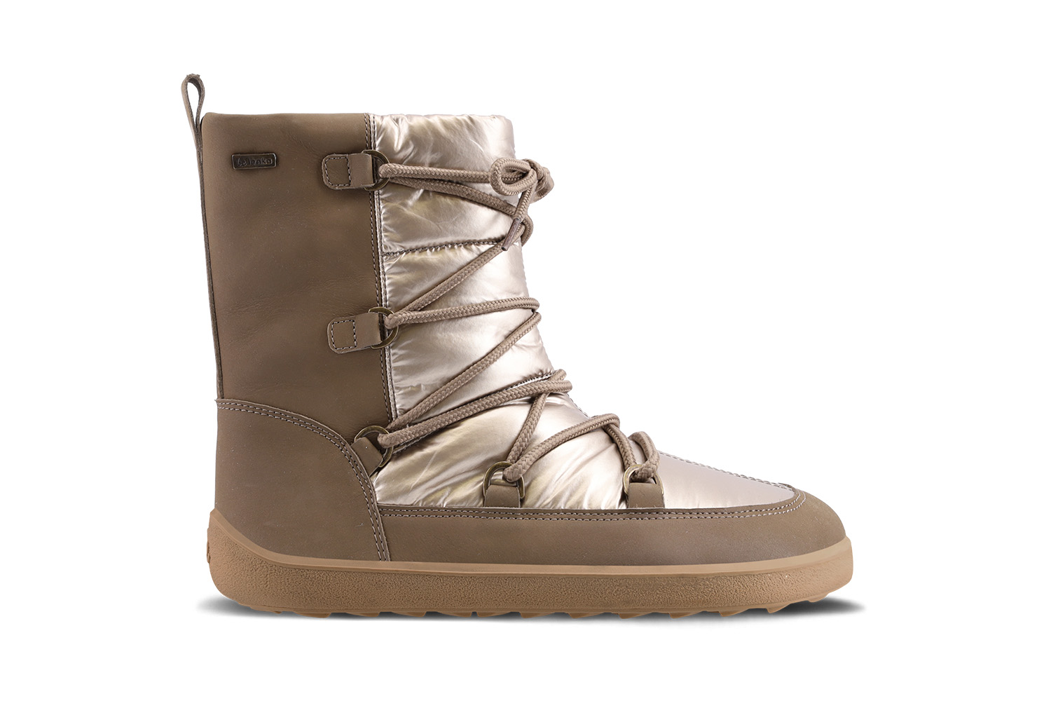 Zimowe buty barefoot Be Lenka Snowfox Woman - Champagne & Brown