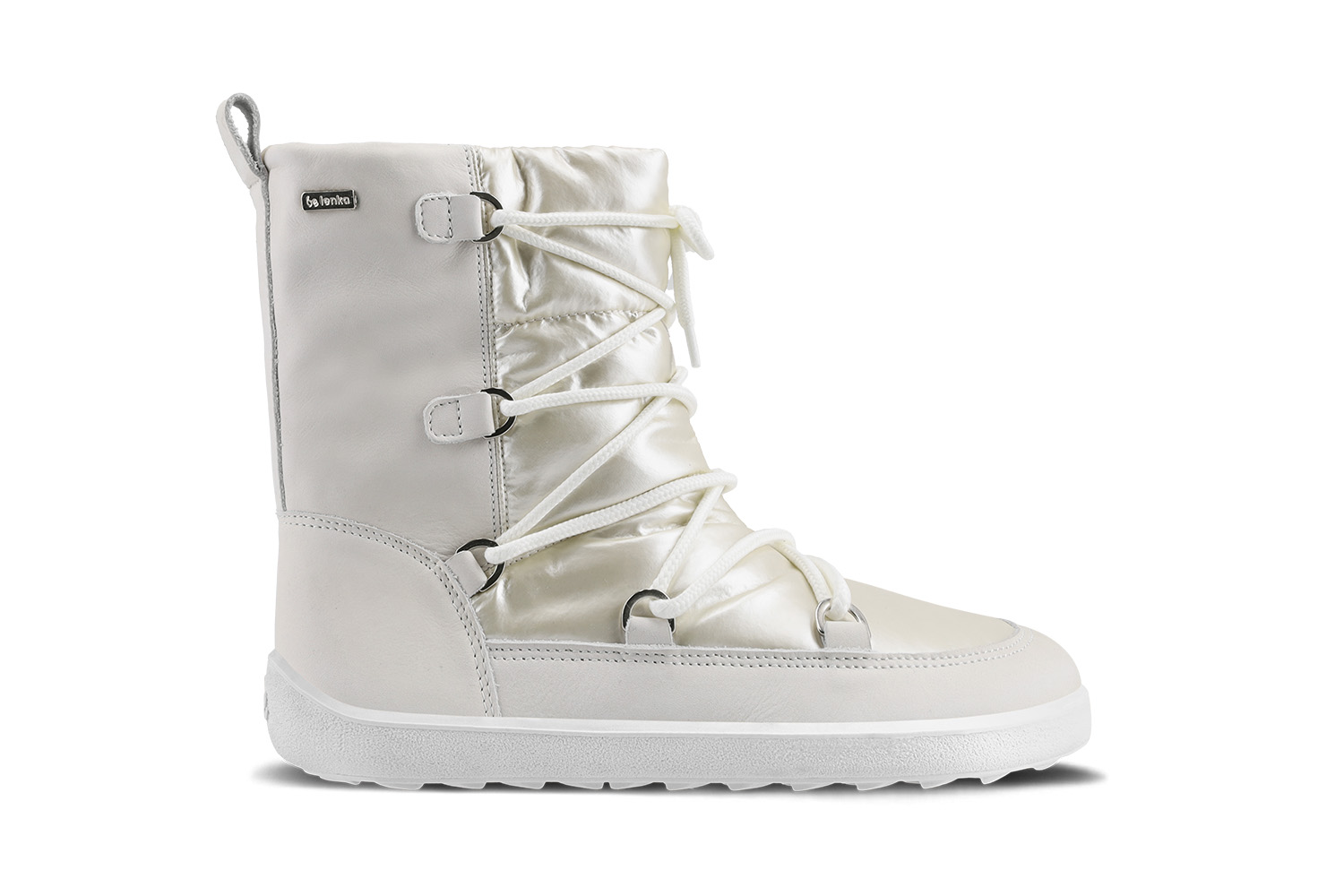 Zimowe buty barefoot Be Lenka Snowfox Woman - Pearl White