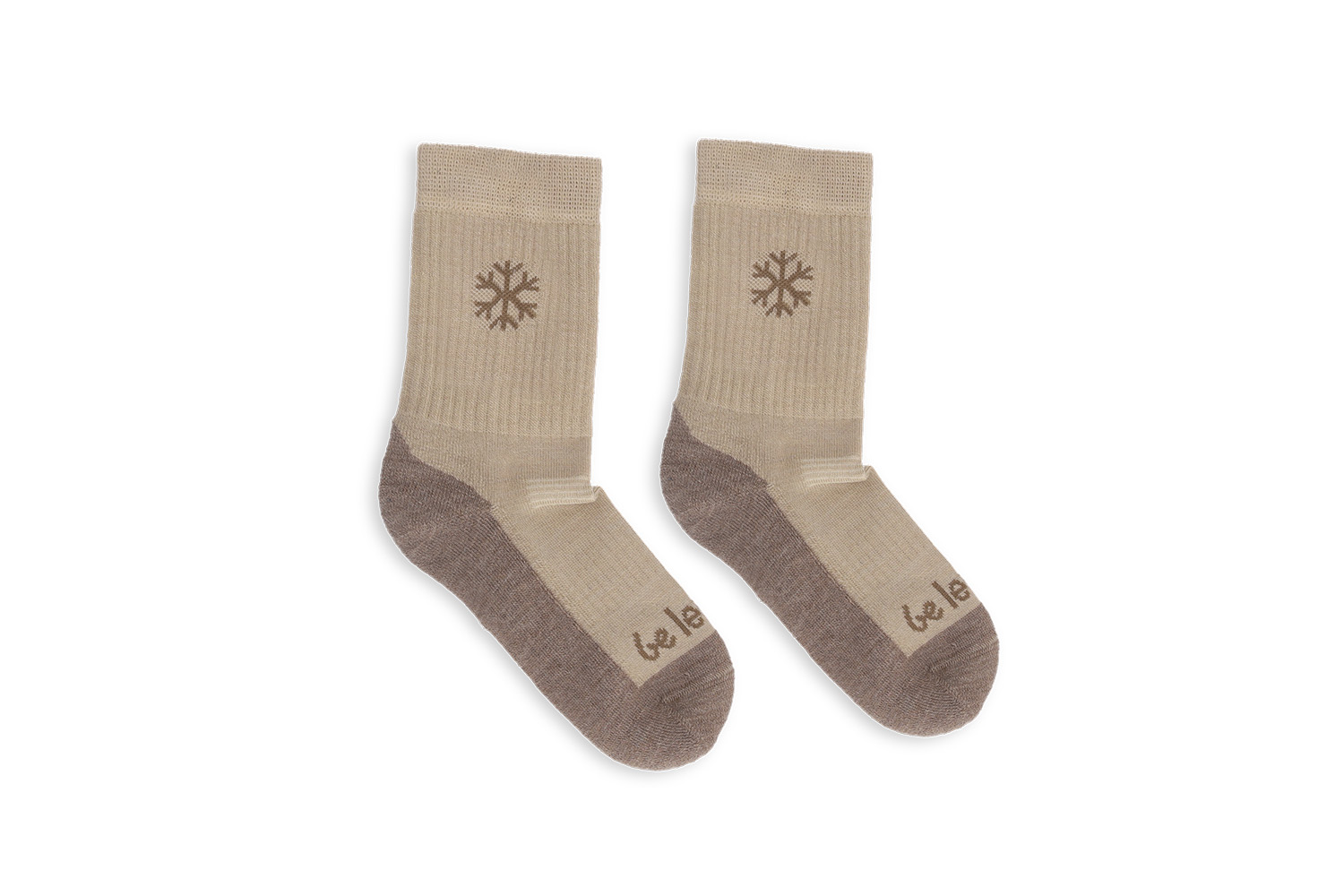 Dziecięce skarpety Barefoot Be Lenka Kids - Crew - Merino Wool - Beige