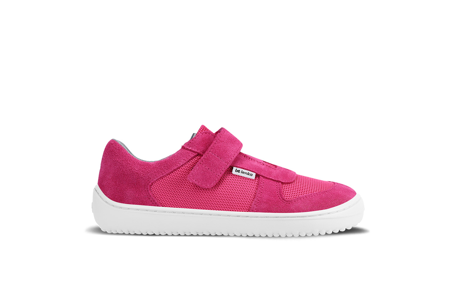 Dziecięce trampki barefoot Joy - Dark Pink & White