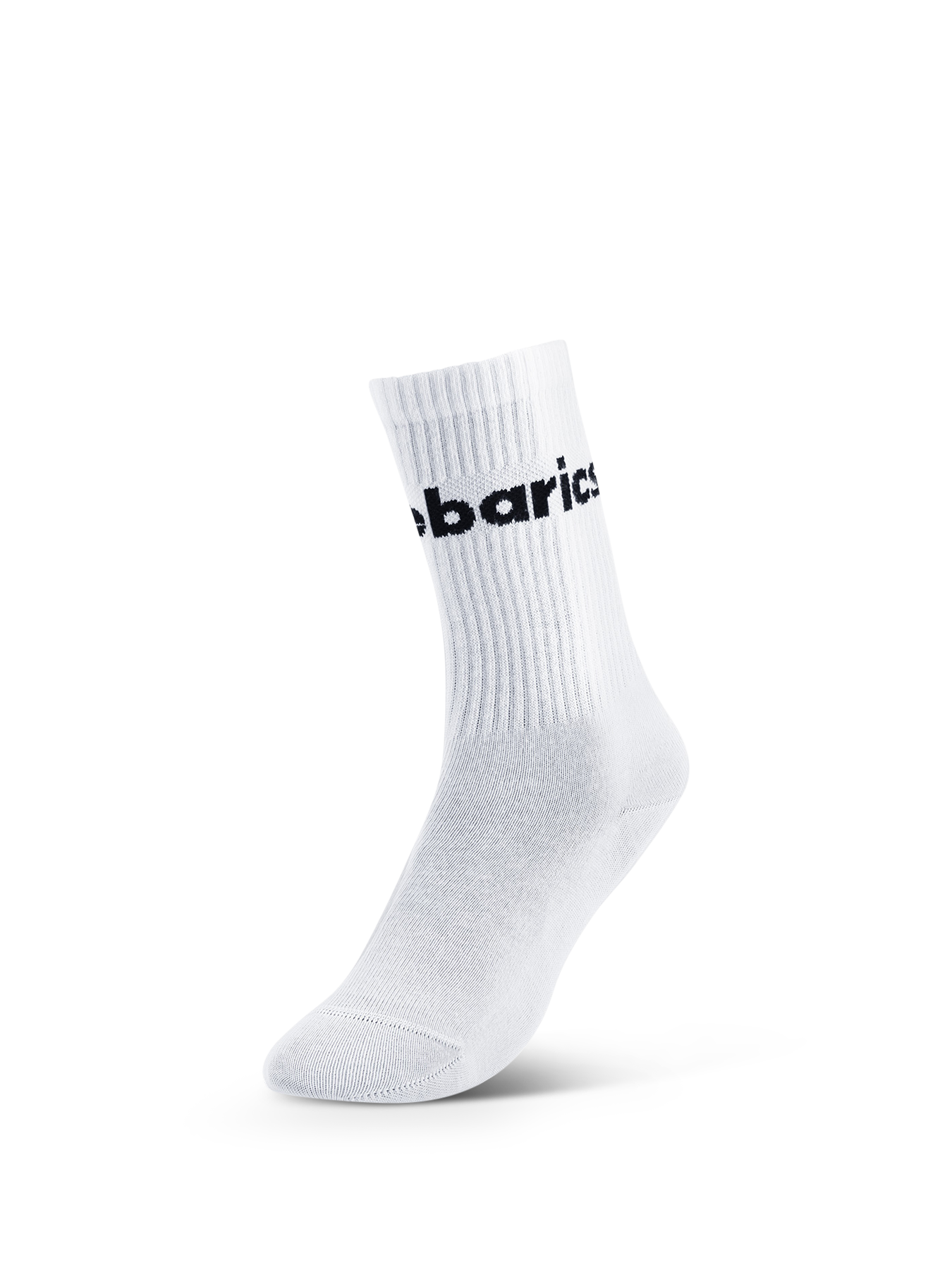 Barebarics - Skarpety Barefoot  - Crew - White - Big logo