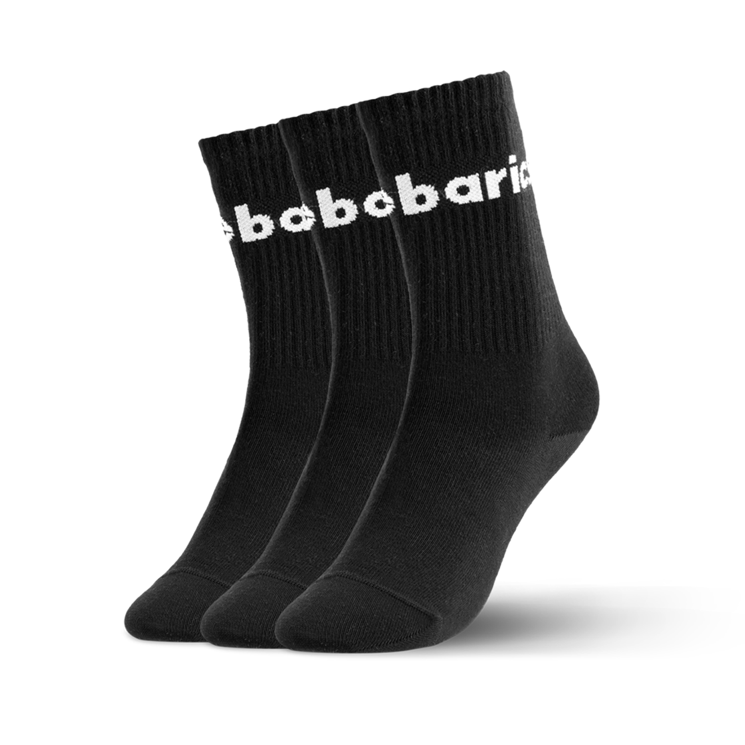 Barebarics - Skarpety Barefoot  - Crew - Black - Big logo - 3 pack