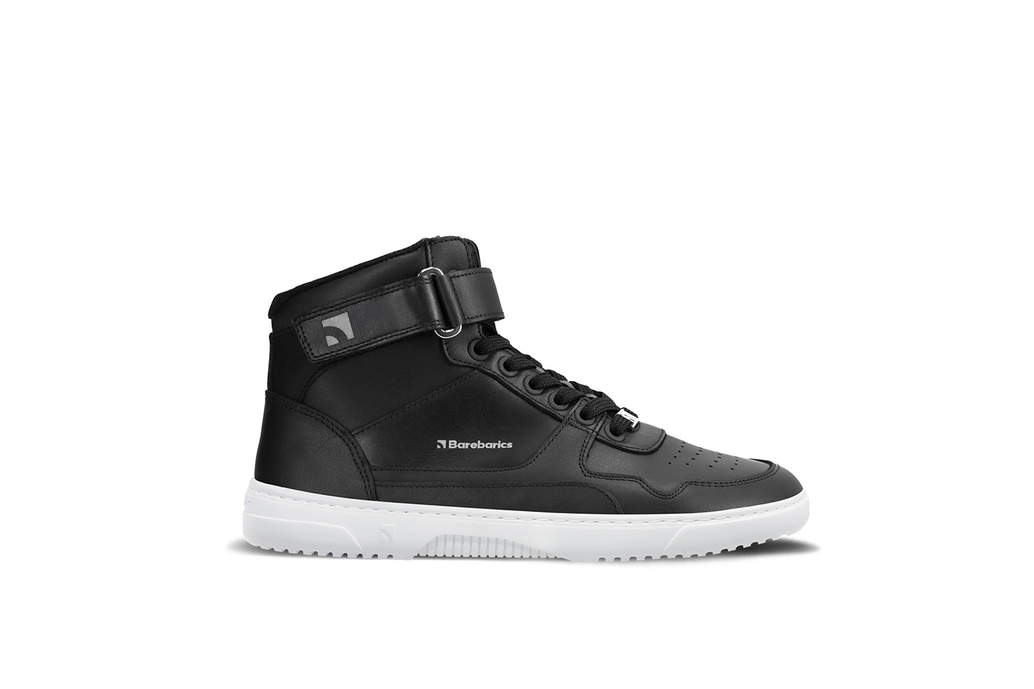 Barefoot Sneakers Barebarics Zing - High Top - Black & White - Leather