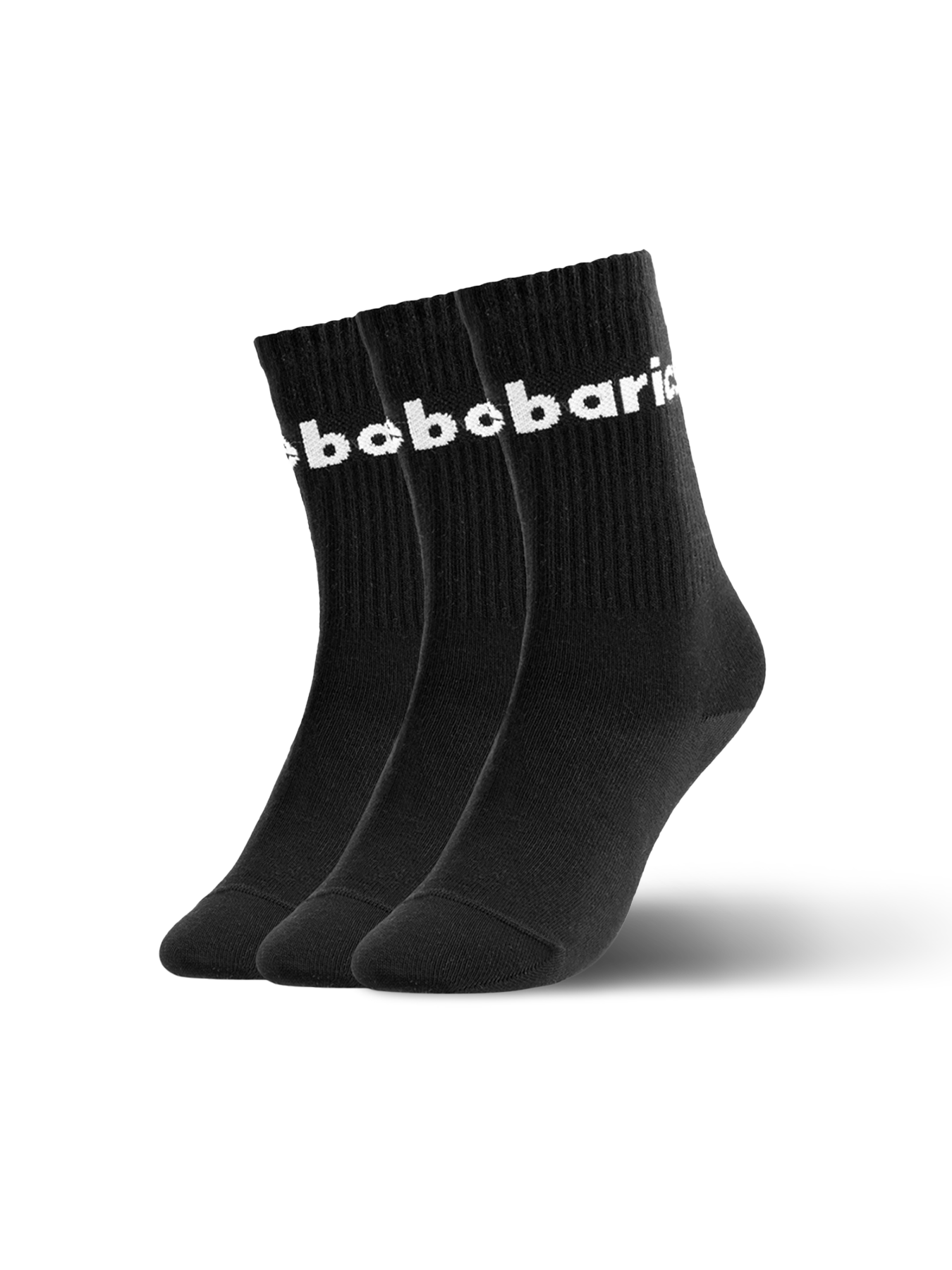 Barebarics - Skarpety Barefoot  - Crew - Black - Big logo - 3 pack