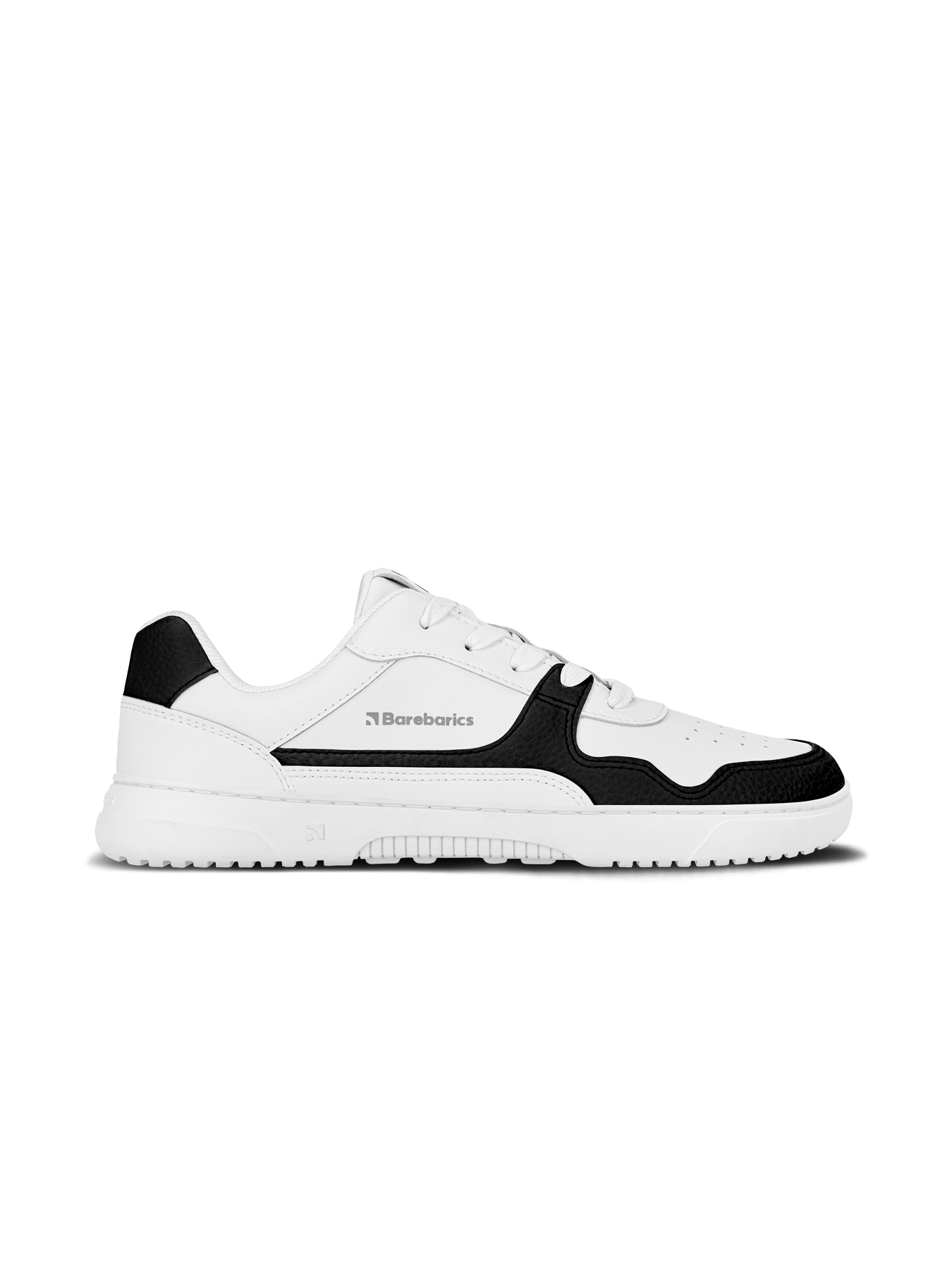 Barefoot Sneakers Barebarics Zing - White & Black - Leather